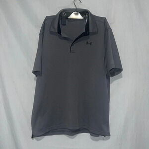 gray Under Armour Heat Gear short sleeve polo shirt size xl loose